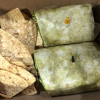 Subia’s burger wrap  at Subia's Organic Cafe and Market in Jersey City