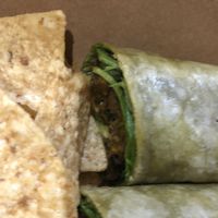 Subia’s burger wrap at Subia's Organic Cafe and Market in Jersey City