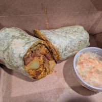 breakfast wrap at Subia's Organic Cafe and Market in Jersey City