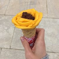 Vegan mango and chocolate. 4,60€  at Amorino - Guggenheim in Bilbao