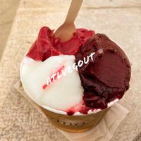 Blueberry, black currant and lemon gelato   at Amorino in Cassis