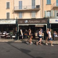 view from harbour  at Amorino in Sainte-maxime