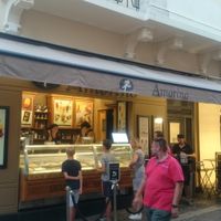 Outside at Amorino in Sainte-maxime