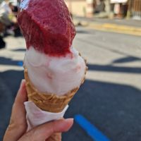 I forgot to take a photo at the beginning: sour cherry & litchi flavours at Maison Florin in Cabourg