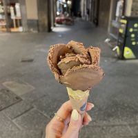 Vegan chocolate gelato  at Amorino - Via del Corso in Florence