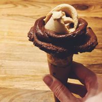 Chocolate & Hazelnut Sorbet at Amorino - Via del Corso in Florence