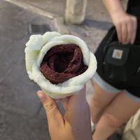 Lime basil with blueberry açaí  at Amorino in Verona