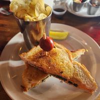 Caprese melt with vegan cheese at Hammontree's Grilled Cheese in Fayetteville