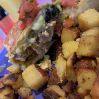 Inside the 🌯  at The Friendly Toast in Boston