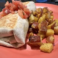 Vegan breakfast burrito  at The Friendly Toast in Boston