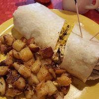 Vegan breakfast burrito at The Friendly Toast in Boston