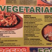 Veggie menu at El Tapatio in Page