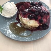 Banana pancakes at Wombat Cafe & Store in Dromana