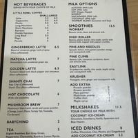 Menu  at Wombat Cafe & Store in Dromana