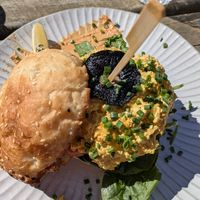 Breakie burger at Wombat Cafe & Store in Dromana