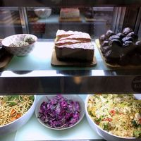 Cake & salad fridge at Wombat Cafe & Store in Dromana