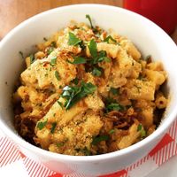 Delicious Mac’n’Cheese - so cheesy! at Rabbit Vegan Cafe in Exeter