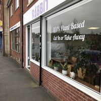 Restaurantfront at Rabbit Vegan Cafe in Exeter