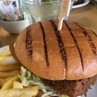 SFC burger  at Rabbit Vegan Cafe in Exeter