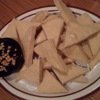 Tofu Tod - Deep fried tofu served with our house plum sauce garnished with peanuts (no oyster sauce on request) at Sopa Thai Cuisine in Nevada City