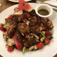 Bbq vegan salad....it was huge! at Mitt Cafe in Stockholm