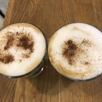 Lattes with oat milk at Mitt Cafe in Stockholm
