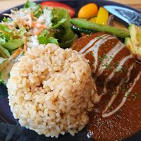 My meat eating friend had this dish and was very pleased with it. at Rota Cafe in Fukuoka