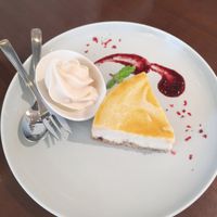Tofu cheese cake at Rota Cafe in Fukuoka