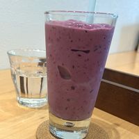 Beets and berry smoothie at Rota Cafe in Fukuoka