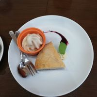 Tofu cheesecake and soy icecream at Rota Cafe in Fukuoka