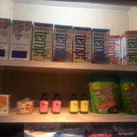 milk selection at Nature's Discount in Cole Bay