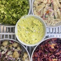 Vegan salads at Riverhead Coffee  at Riverhead Coffee in Grimsby