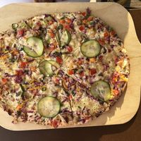 Veganer Flammkuchen at 37 grad Kaffeebar Landegeschäft in Lindau