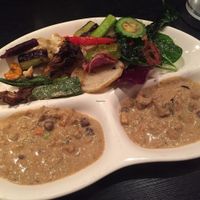 Vegetarian Soy Milk Curry topped with deep fried vegetable at Amurita no Niwa in Ishigaki