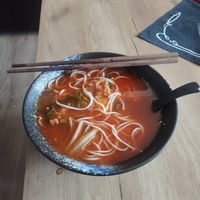 Vegan kimchi soup at Parowar in Olsztyn