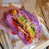 Cherry bomb burger at Flower Burger in Rome