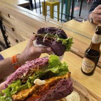 Flower Burger &cherry Bomba  at Flower Burger in Rome