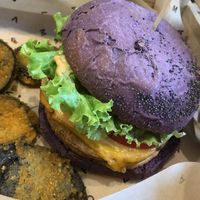 Purple burger  at Flower Burger in Rome