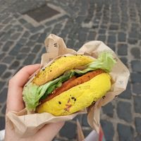 Spicy burger at Flower Burger in Rome