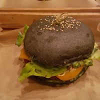 Vegan burger at Flower Burger in Rome