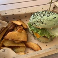 Jungle BBQ and savory potatoes  at Flower Burger in Rome