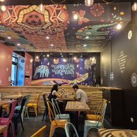 The interior decor. at Flower Burger in Rome