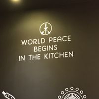 A motto to cook by! at Flower Burger in Rome