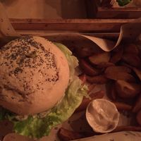 Burger with Fries  at Flower Burger in Rome