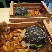 Flower burger menu and the cheesy cecio menu at Flower Burger in Rome