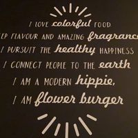 Super cute wall art at Flower Burger in Rome