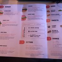 menu at Flower Burger in Rome