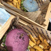 Ocean burger and Cherry bomb burger at Flower Burger in Rome