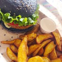 Cheesy Cecio Burger at Flower Burger in Rome