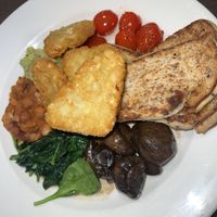 Vegan Delight with extra serve of hash browns.   at Laneway Cafe in Devonport